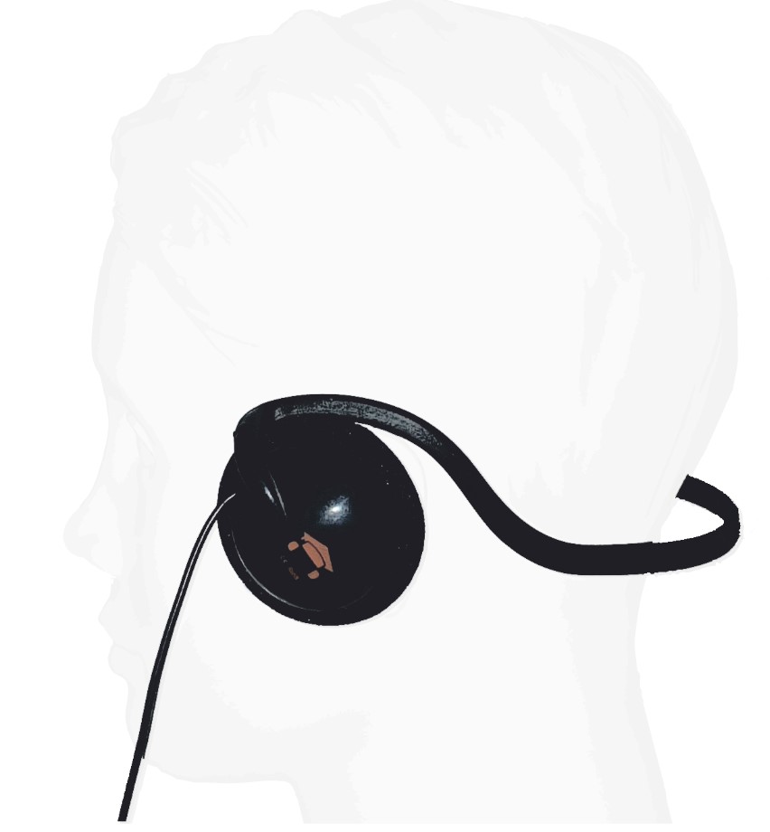 Eduline Lichtgewicht Nekbandtelefoon zwart