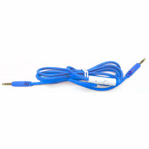 Welke kabel kiest u?: Kabel met microfoon blauw